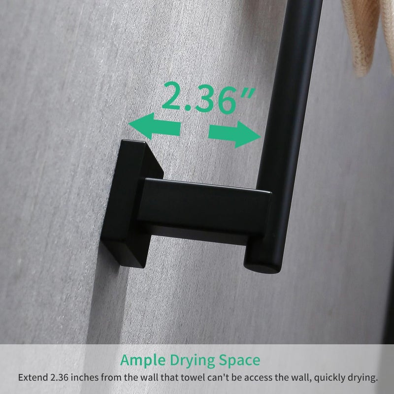 Miyili Matte Black 9-Inch Towel Bar SUS 304 Stainless Steel Hand Towel Holder for Bathroom or Kitchen Wall Mount, A02B23A - Image 5